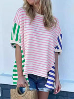 Colorful Striped Oversized T-Shirt