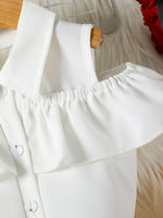 Children's Ruffle Cold Shoulder Top & Shorts Set