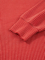 Merry Twisted Rib Christmas Loose Long Sleeve Top