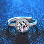 1 Carat Moissanite 925 Sterling Silver Ring