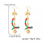 18K Gold-Plated Bead Bow Earrings