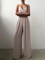 Full Size Spaghetti Strap Wide Leg Jumpsuit Plus Size