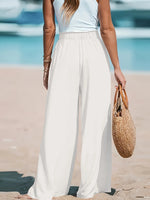 Full Size Drawstring Waist Wide Leg Pants Plus Size