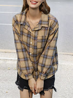 Plaid Button Up Long Sleeve Shirt
