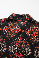 Vintage Floral Print Button-Down Shirt