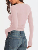 Scoop Neck Long Sleeve T-Shirt