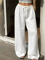 Plus Size High-Waisted Wide-Leg Pants