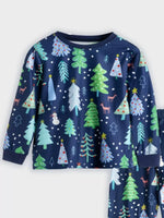Children's Christmas Tree Print Pajama Set