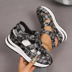 Cutout Wedge Sandals