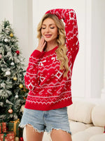 Christmas Bow Round Neck Sweater