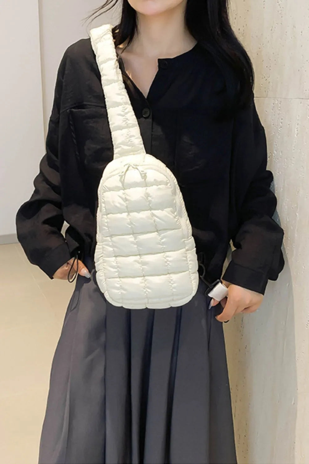 Quilted Nylon CrossbodyBag