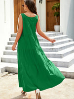 Sleeveless Tiered Maxi Tank Dress