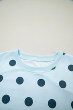 Polka Dot Sleeveless Top and Skort Casual Two-Piece Set