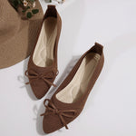 Bow Point Toe Flats Slip-Ons