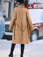 Double-Breasted Lapel Collar Overcoat