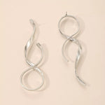 Alloy Spiral Drop Earrings