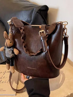 Braided Detail Bucket Crossbody Bag