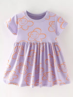 Children's Flower Print Casual Dress