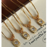 18K Gold-Plated Zircon Heart Necklace