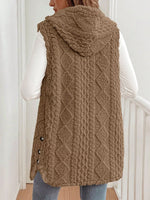 Cozy Sherpa Fleece Hooded Vest Coat