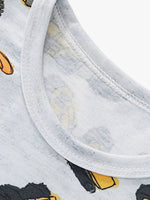 Children's Construction Vehicle Print Round Neck Tee and Shorts Set