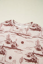 Printed Round Neck Short Sleeve T-Shirt
