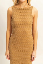 HYFVE Sleeveless Crochet Open Back Maxi Dress