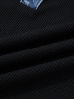 Denim Trim Button Detail Top