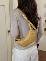 Crescent-Shaped Crossbody Bag