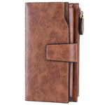 Vintage Style Long Leather Wallet