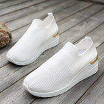 Mesh Round Toe Wedge Athletic