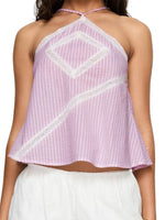 Striped Halter Neck Cami