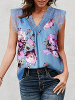 Lace Detail V-Neck Tank