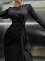 Twisted Long Sleeve Maxi Dress
