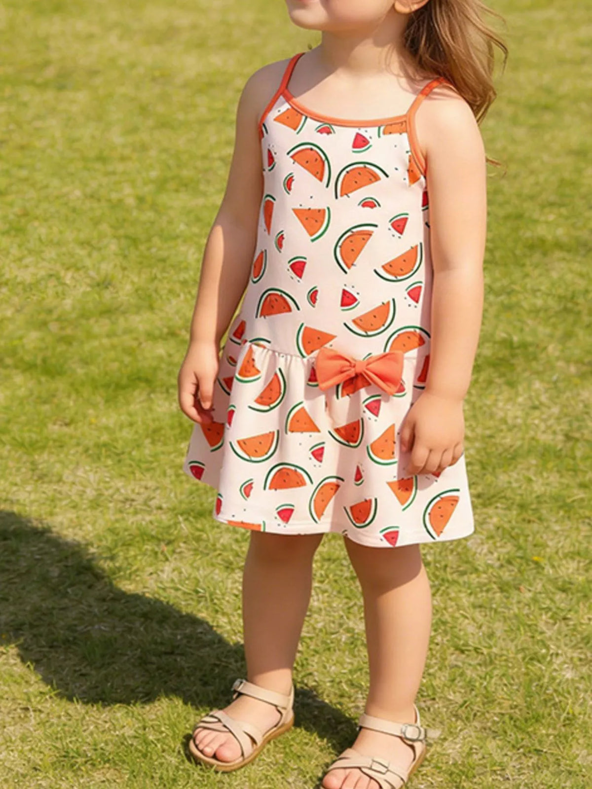 Children's Watermelon Print Sleeveless Sundress
