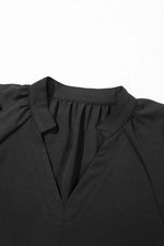 Bow Decor Puff Sleeve Blouse