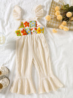 Children's Crochet Ruffle Trim Jumpsuit