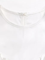 Ruffled Cold Shoulder Flounce Sleeve Blouse