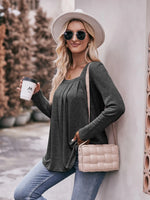 Square Neck Long Sleeve T-Shirt