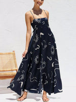 Printed Spaghetti Strap Maxi Dress
