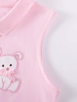 Children's Ruffled Hem Sleeveless Polo Dress