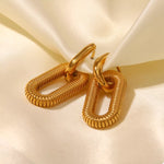 Geometric Link Drop Earrings