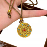 18K Gold-Plated Round Pendant Necklace