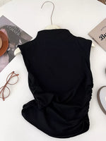 Ruched Mock Neck Tank
