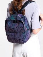 Geometric Adjustable Straps Backpack Bag