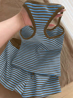 Striped Tank Top and Shorts Set