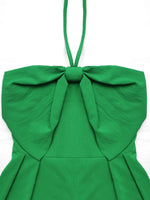 Bow Halter Neck Smocked Romper