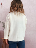 Flower Button Up Long Sleeve Cardigan