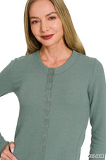 Zenana Double Knit Snap Button Shirts