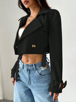Double-Breasted Cropped Outerwear